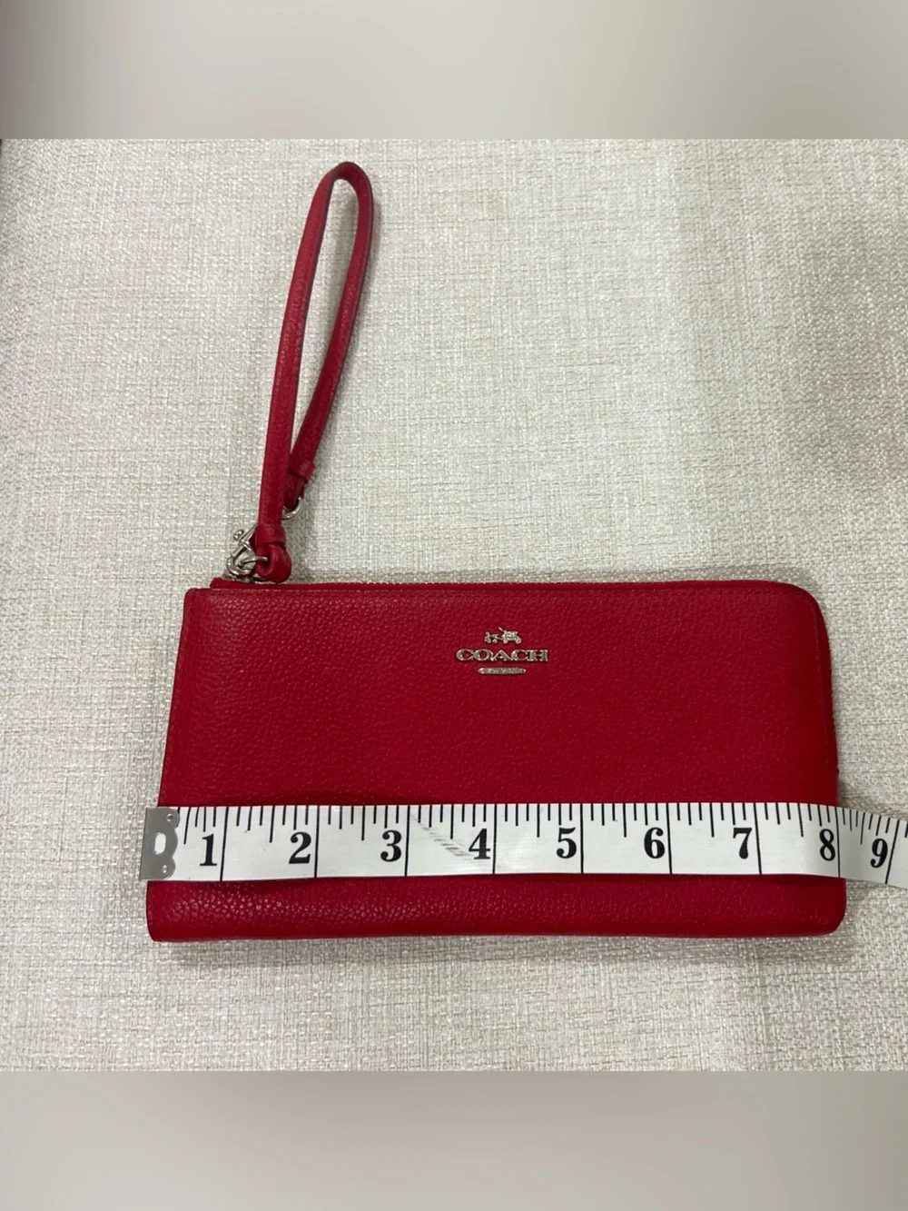 Coach Red Leather Wristlet/Wallet